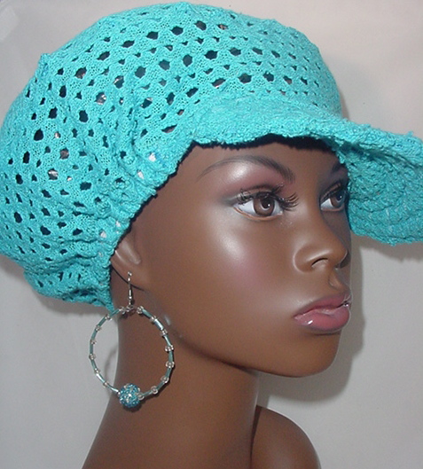 Billed Hat-Turquoise Blue