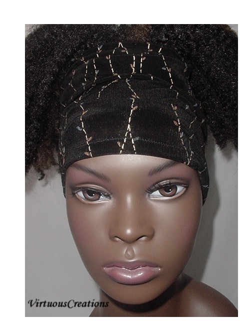 Black w/Gold Stitch Pattern