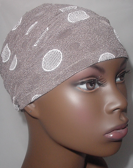 Taupe With White Circles