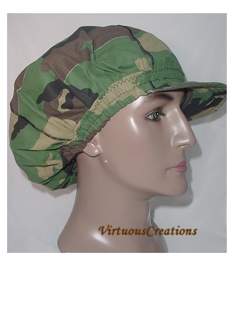 Earrings-Camouflage-Crocheted