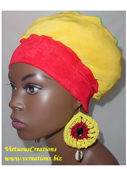 Earrings-Crocheted RYG