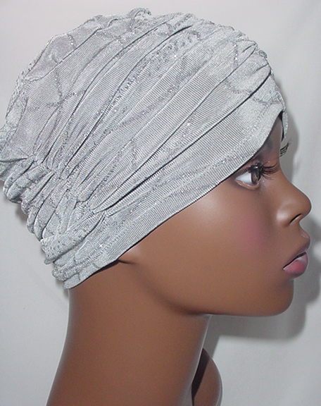 Turban-Gray Glitter